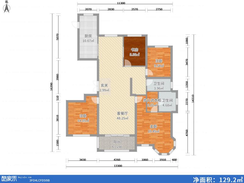 包頭裝修方案包頭凡爾賽觀(guān)邸一期161㎡