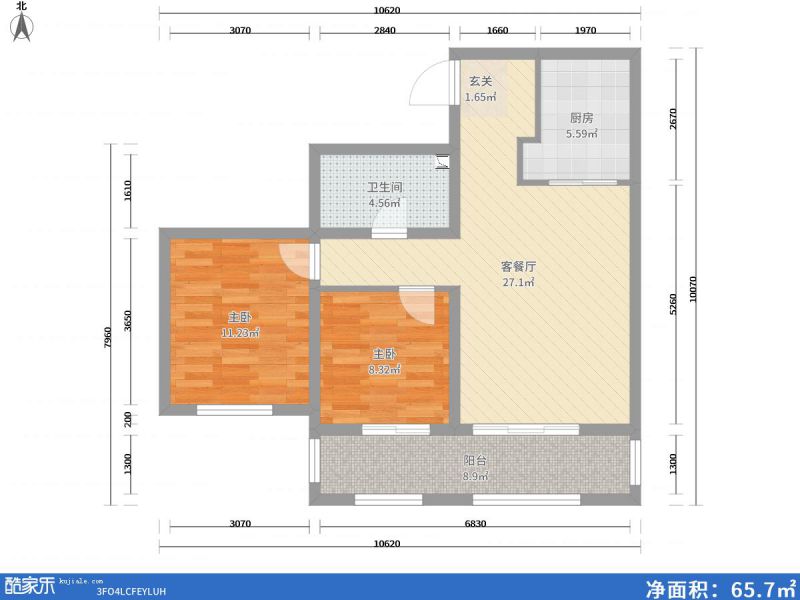 包頭裝修方案包頭凡爾賽觀(guān)邸一期82㎡