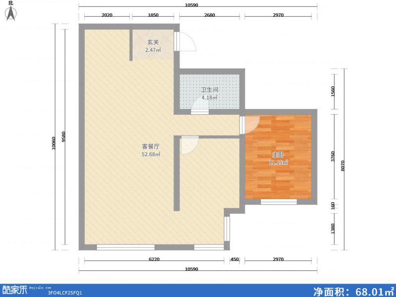 包頭裝修方案包頭凡爾賽觀(guān)邸一期82㎡