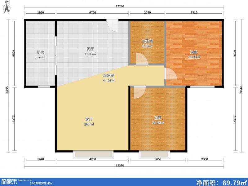 包頭裝修方案包頭電力佳苑99㎡